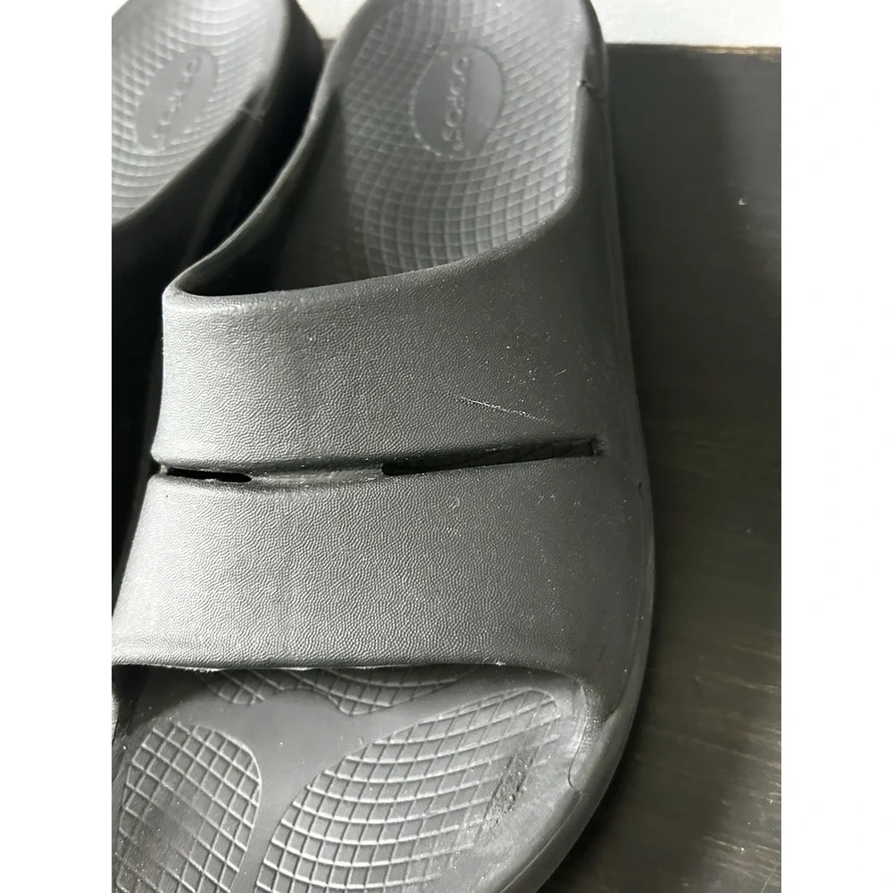 OOFOS‎ OOahh Sport Flex Slide Recovery Sandals Slides Black Womens 14/Men's 12